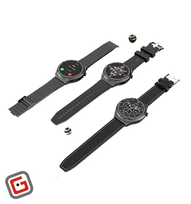 ساعت هوشمند هاینو تکو مدل TOP-3 در رنگ نقره‌ای در سه بند مختلف